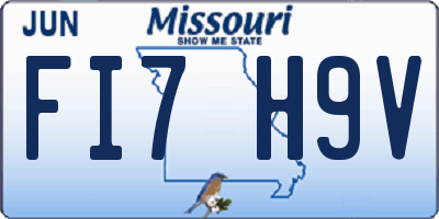 MO license plate FI7H9V