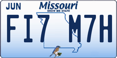 MO license plate FI7M7H