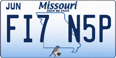 MO license plate FI7N5P