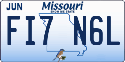 MO license plate FI7N6L