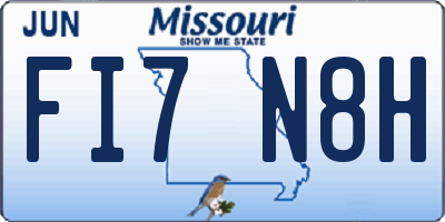 MO license plate FI7N8H