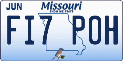 MO license plate FI7P0H