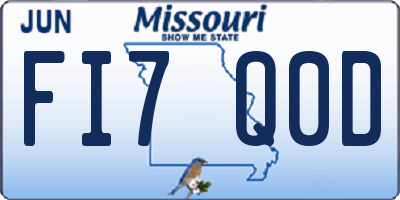 MO license plate FI7Q0D
