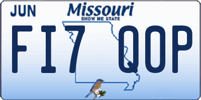 MO license plate FI7Q0P