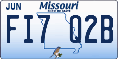 MO license plate FI7Q2B
