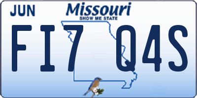 MO license plate FI7Q4S