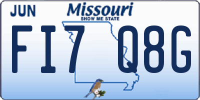 MO license plate FI7Q8G