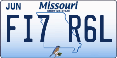 MO license plate FI7R6L