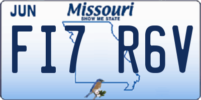 MO license plate FI7R6V