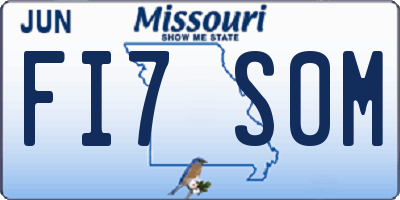 MO license plate FI7S0M