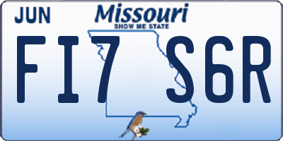 MO license plate FI7S6R