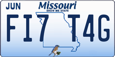 MO license plate FI7T4G