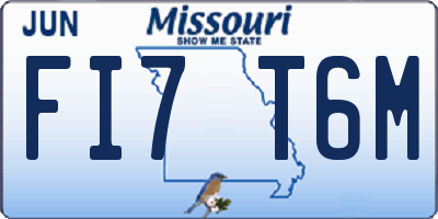 MO license plate FI7T6M