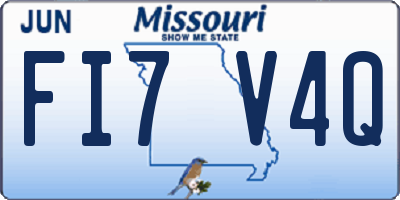 MO license plate FI7V4Q