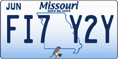 MO license plate FI7Y2Y