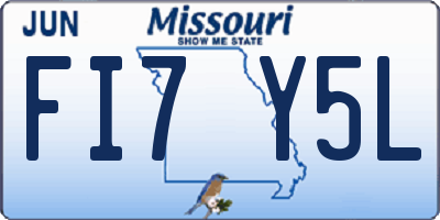 MO license plate FI7Y5L