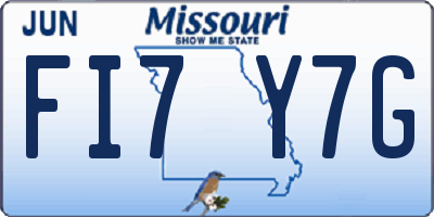 MO license plate FI7Y7G