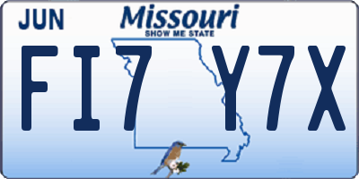 MO license plate FI7Y7X