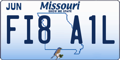 MO license plate FI8A1L