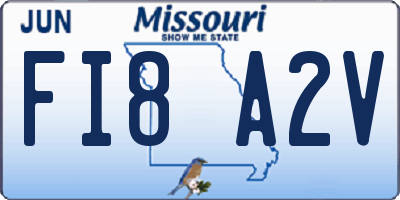 MO license plate FI8A2V