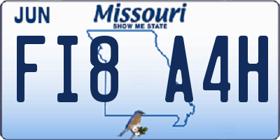 MO license plate FI8A4H