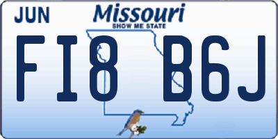 MO license plate FI8B6J