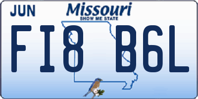 MO license plate FI8B6L