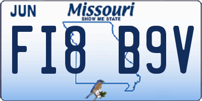MO license plate FI8B9V