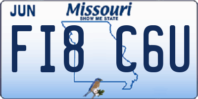 MO license plate FI8C6U