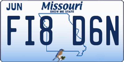 MO license plate FI8D6N