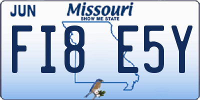 MO license plate FI8E5Y