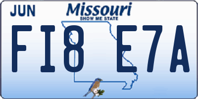 MO license plate FI8E7A