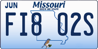 MO license plate FI8O2S
