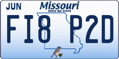 MO license plate FI8P2D