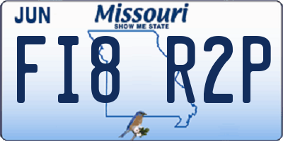 MO license plate FI8R2P