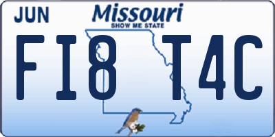 MO license plate FI8T4C