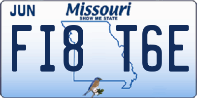 MO license plate FI8T6E
