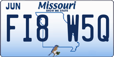 MO license plate FI8W5Q