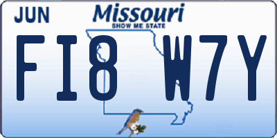 MO license plate FI8W7Y