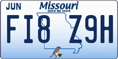 MO license plate FI8Z9H