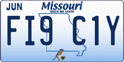 MO license plate FI9C1Y