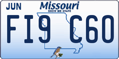 MO license plate FI9C6O