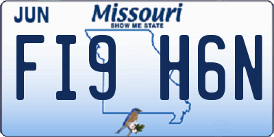 MO license plate FI9H6N