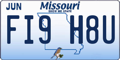MO license plate FI9H8U