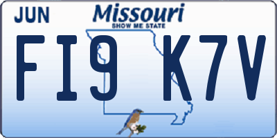 MO license plate FI9K7V