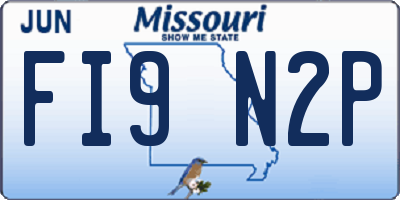 MO license plate FI9N2P