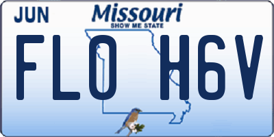 MO license plate FL0H6V