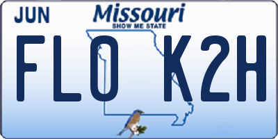MO license plate FL0K2H