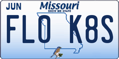 MO license plate FL0K8S