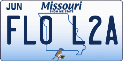 MO license plate FL0L2A